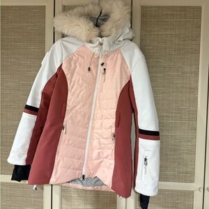 Sweaty Betty Method Hybrid Ski Jacket | Size Large | Pink Colorblock | Recco